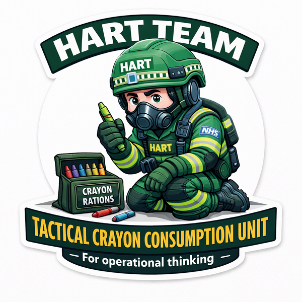 Ambulance Humour Vinyl Sticker - HART Crayons