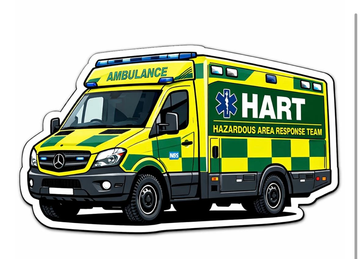 Ambulance Humour Vinyl Sticker - HART Operative