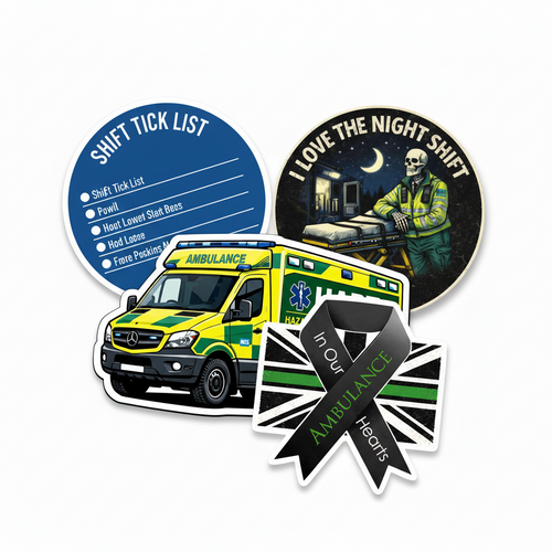 Ambulance Humour Sticker Bundle - 4 Pack