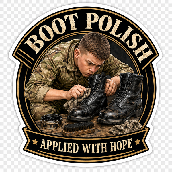 Humour Vinyl Sticker - Boot Polish