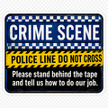 Humour Vinyl Sticker - Crime scene