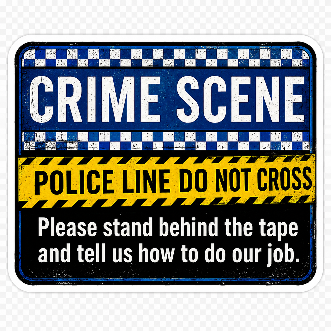 Humour Vinyl Sticker - Crime scene