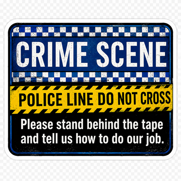 Humour Vinyl Sticker - Crime scene