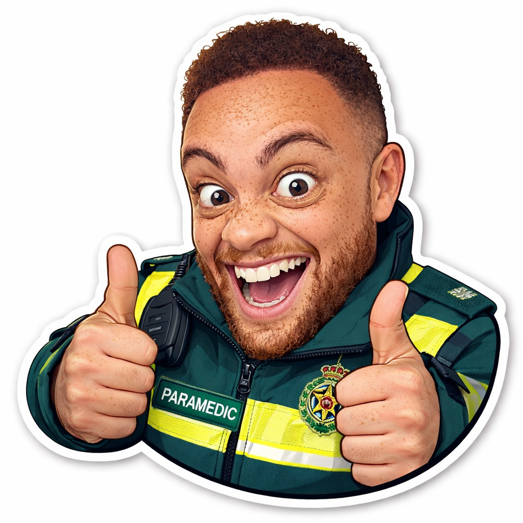 Ambulance Humour Vinyl Sticker - Personalised