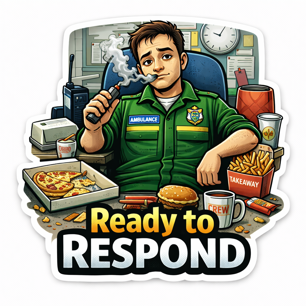 Ambulance Humour Vinyl Sticker - Ready to Respond!