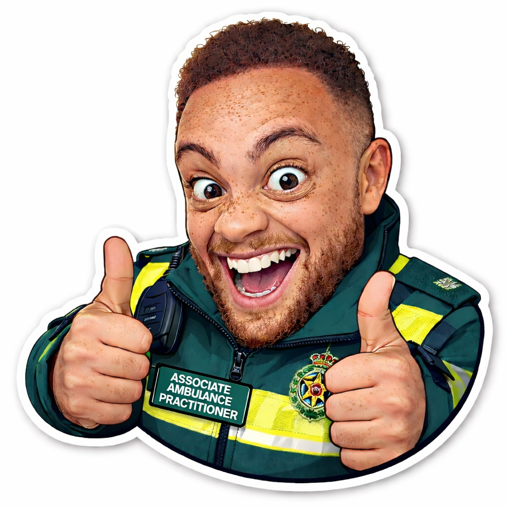 Ambulance Humour Vinyl Sticker - Personalised