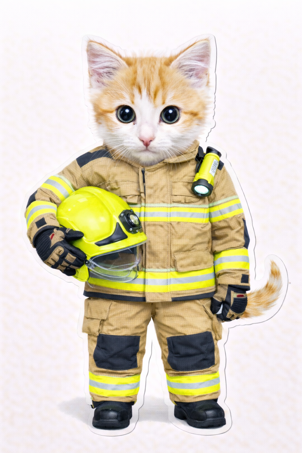 Your Pet In Uniform - Personalised High Quality Vinyl Sticker