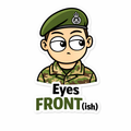 Armed Forces & Cadet Humour Vinyl Sticker - Eyes Front(ish)