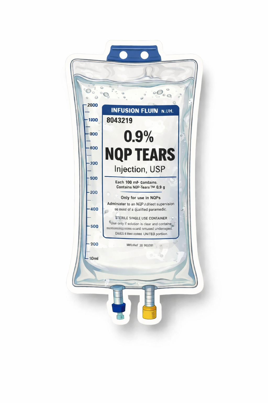 Ambulance Humour Vinyl Sticker - NQP Tears