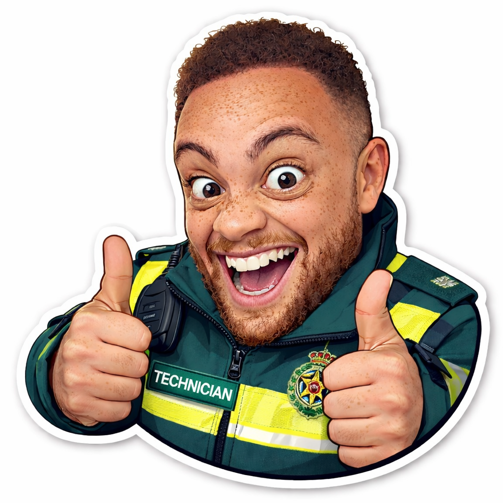 Ambulance Humour Vinyl Sticker - Personalised