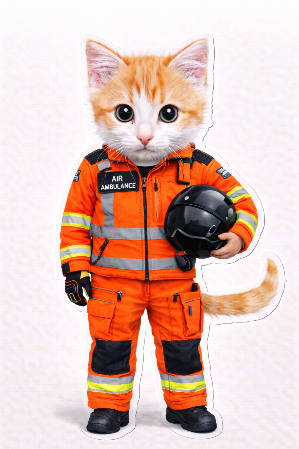 Your Pet In Uniform - Personalised High Quality Vinyl Sticker