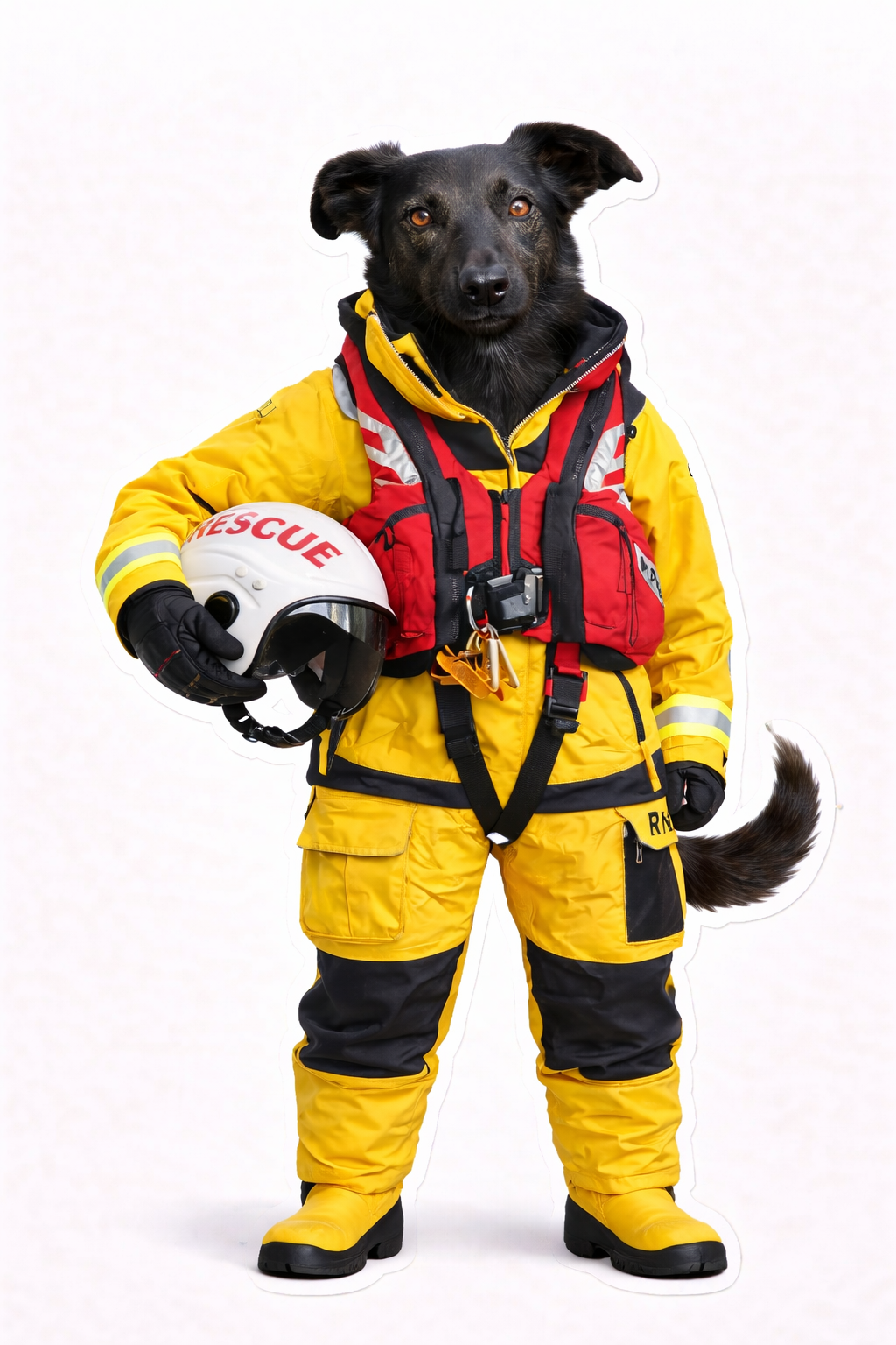 Your Pet In Uniform - Personalised High Quality Vinyl Sticker