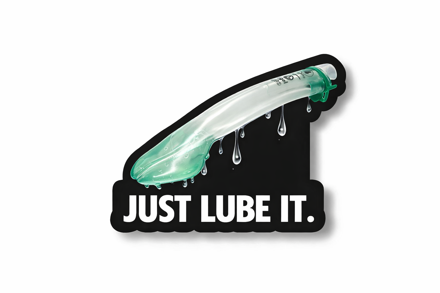Ambulance Humour Vinyl Sticker - Just Lube it