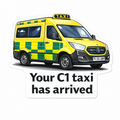 Ambulance Humour Vinyl Sticker - C1 Taxi