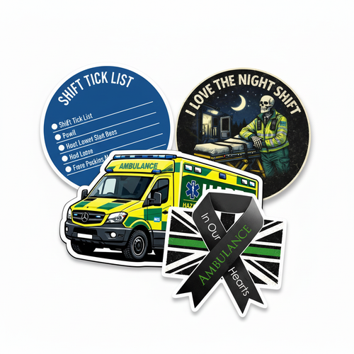 Ambulance Humour Sticker Bundle - 4 Pack