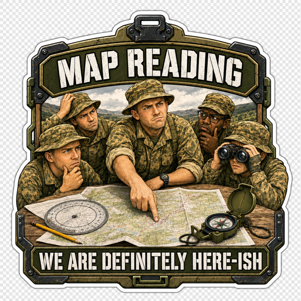 Humour Vinyl Sticker - Map Reading