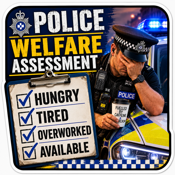 Humour Vinyl Sticker - Police Welfare