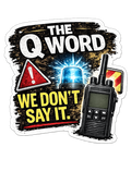 Humour Vinyl Sticker - Q Word