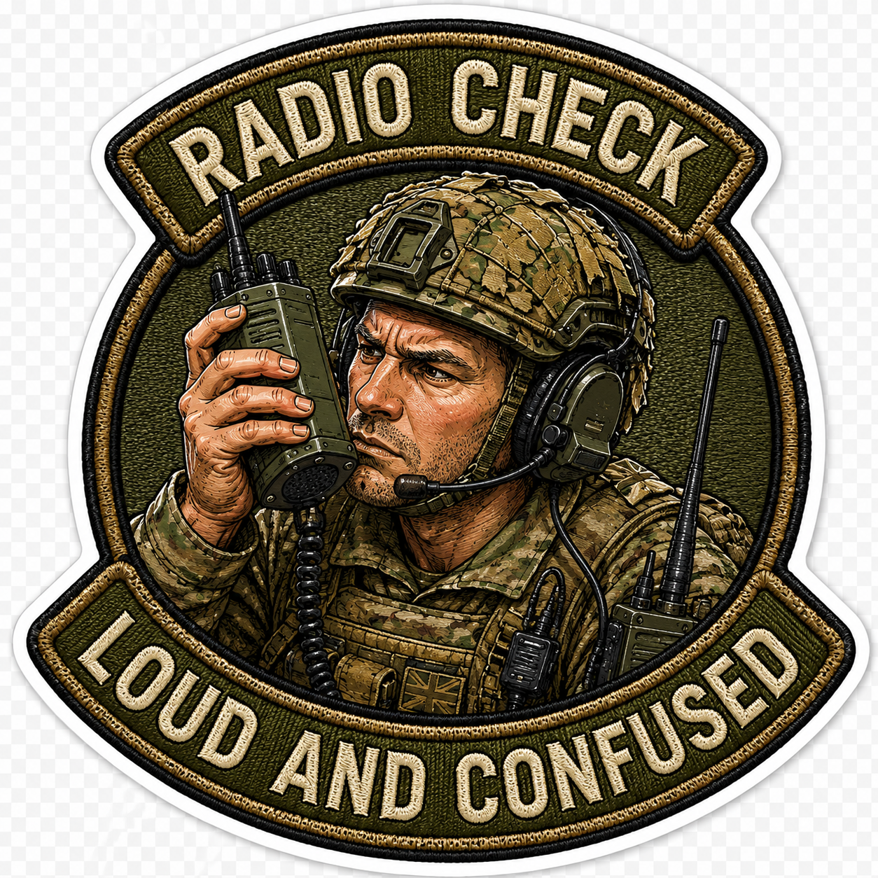 Humour Vinyl Sticker - Radio Check