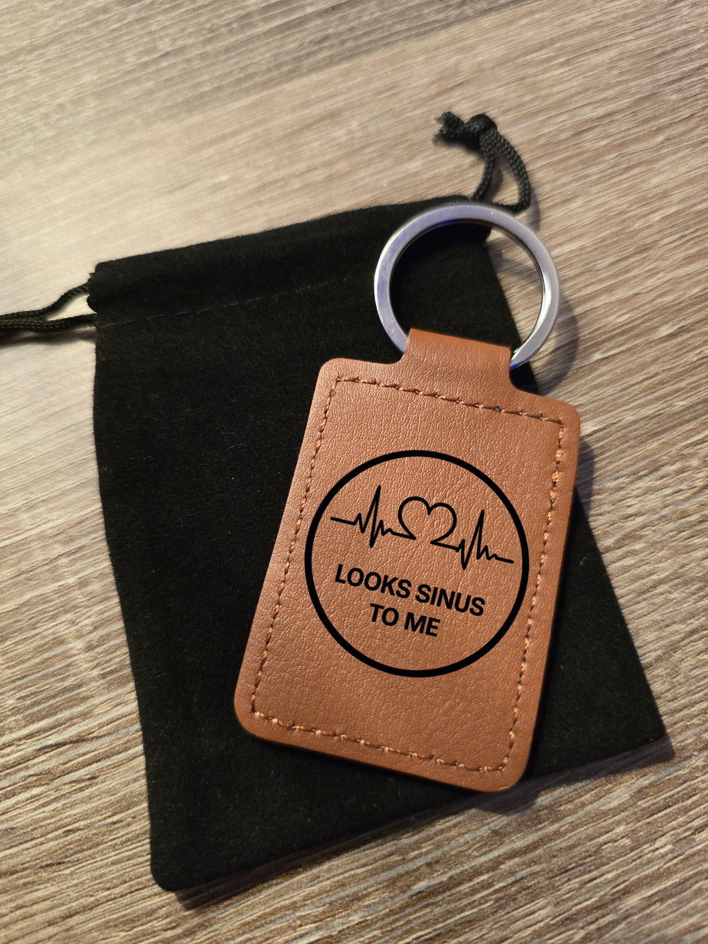 Wood & Leather Keyrings - Laser engraved