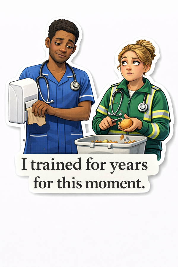 NURSE & ED Humour Vinyl Sticker - Years!